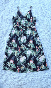 Timeless Kids Short Sleeve Black Flowery Dress