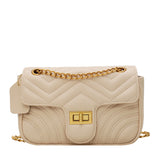 Texture small bag women's 2020 new Korean fashion leisure One Shoulder Messenger lock chain small square bag