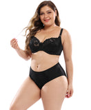Ultra-thin Lace Plus Size Bra Set Underwear Panty Set E-cup Bra