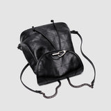 Zr home bag 2020 new Backpack Black Flip soft women's bag fashion versatile Lingge large capacity Backpack