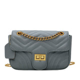 Texture small bag women's 2020 new Korean fashion leisure One Shoulder Messenger lock chain small square bag