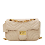 Texture small bag women's 2020 new Korean fashion leisure One Shoulder Messenger lock chain small square bag