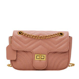 Texture small bag women's 2020 new Korean fashion leisure One Shoulder Messenger lock chain small square bag