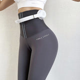 Ultra high waist breasted fitness pants for women