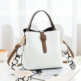 Women's New Fashion High-capacity Broadband Messenger Shoulder Bucket Bag
