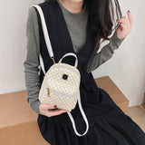 Women's Bag 2021 Autumn New Fashion Backpack Dot Small Schoolbag Korean Printed Messenger Bag