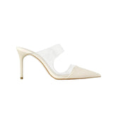 Za summer pointed shallow mouth hand feeling heel sandals women 2021 new transparent one-sided belt Baotou high-heeled sandals women