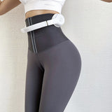 Ultra high waist breasted fitness pants for women